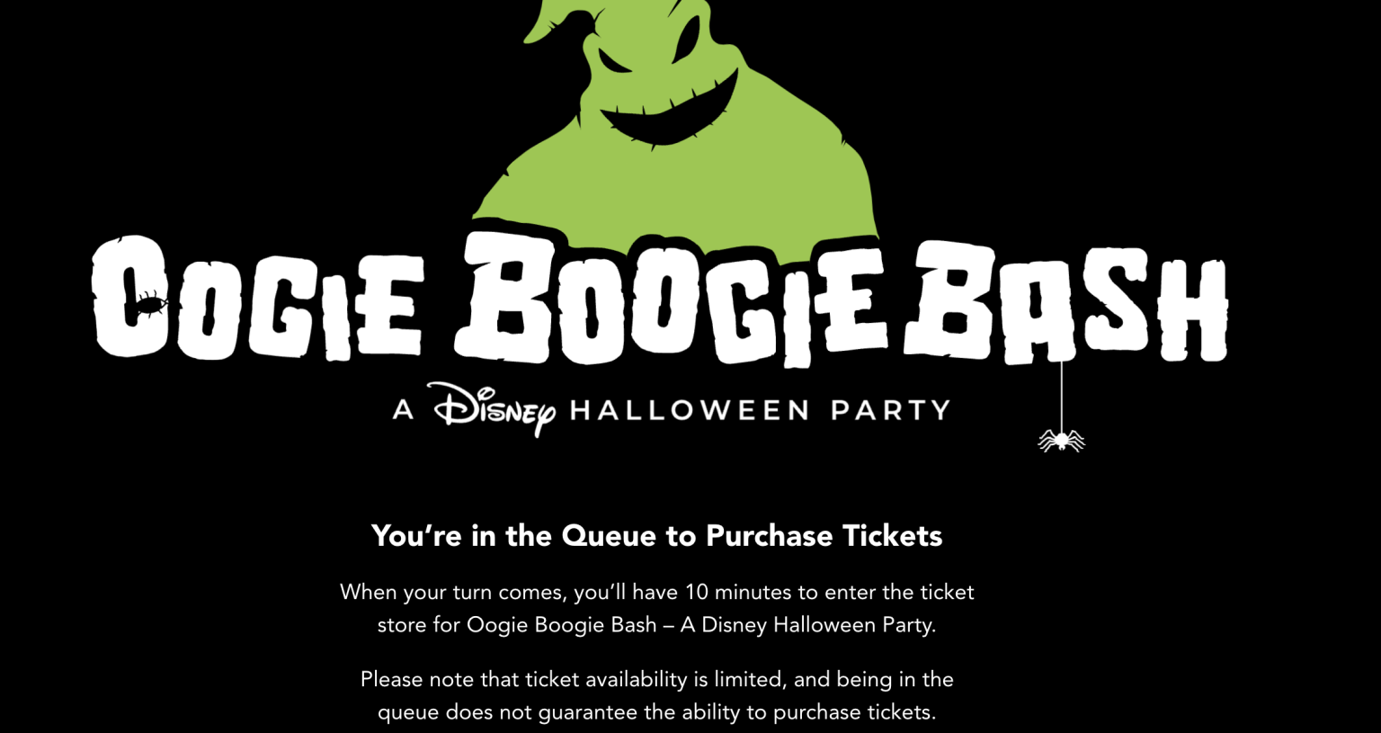 NEWS Tickets Are SOLD OUT for Disney's Oogie Boogie Bash
