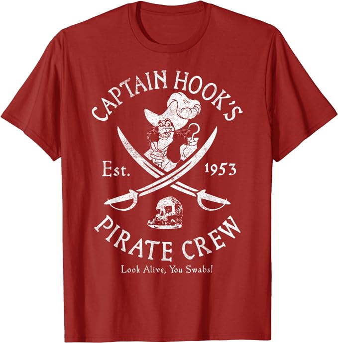 2023 Captain Hook Pirate Crew Est 1953 Logo T-Shirt  