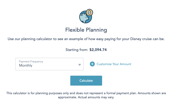 cruise payment plan