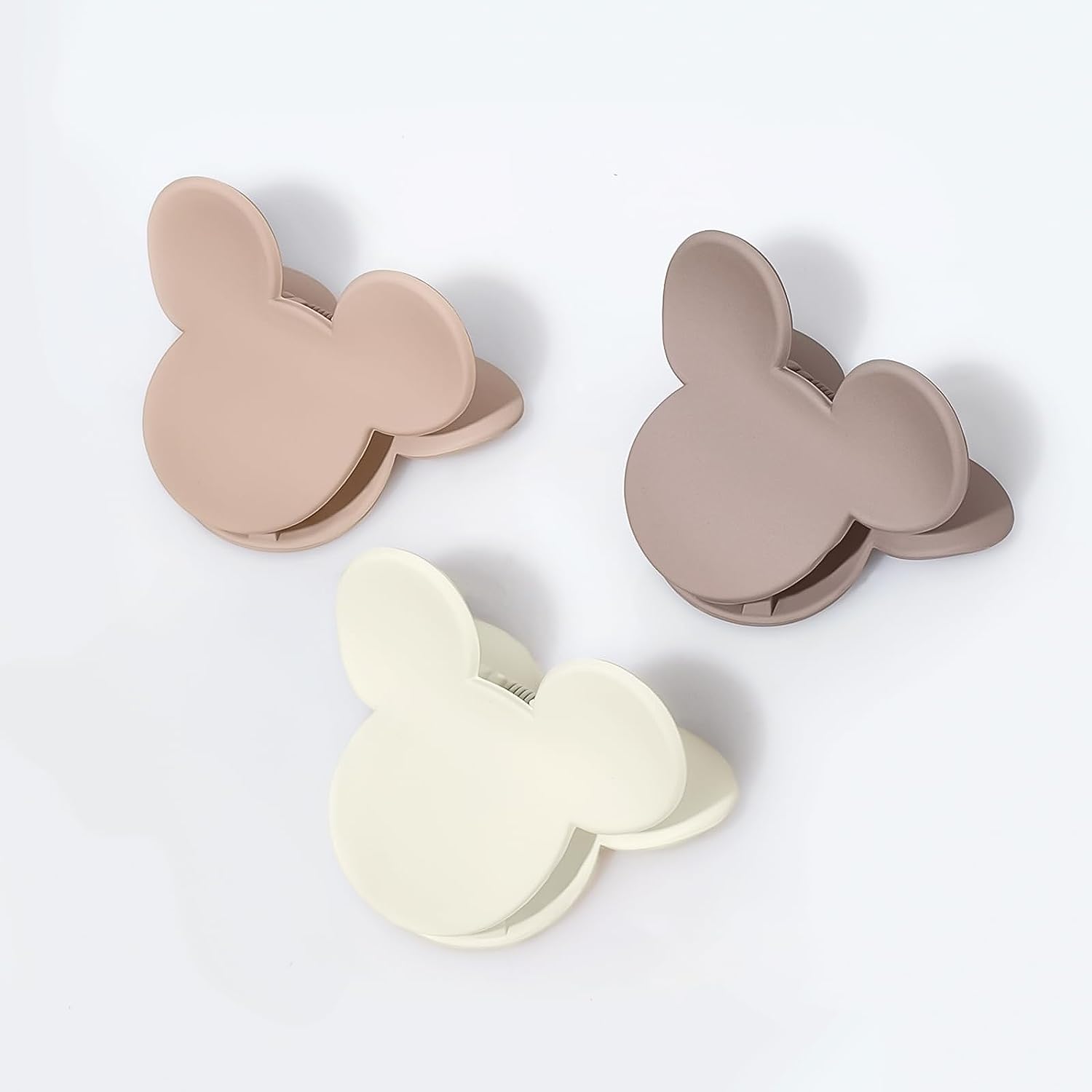4 Pcs Hair Claw Clips Small Mouse Ear Hair Clips Matte 2.5'' Non-Slip Jaw Clips for Thin and Medium Hair Hair Accessories for Women Girls