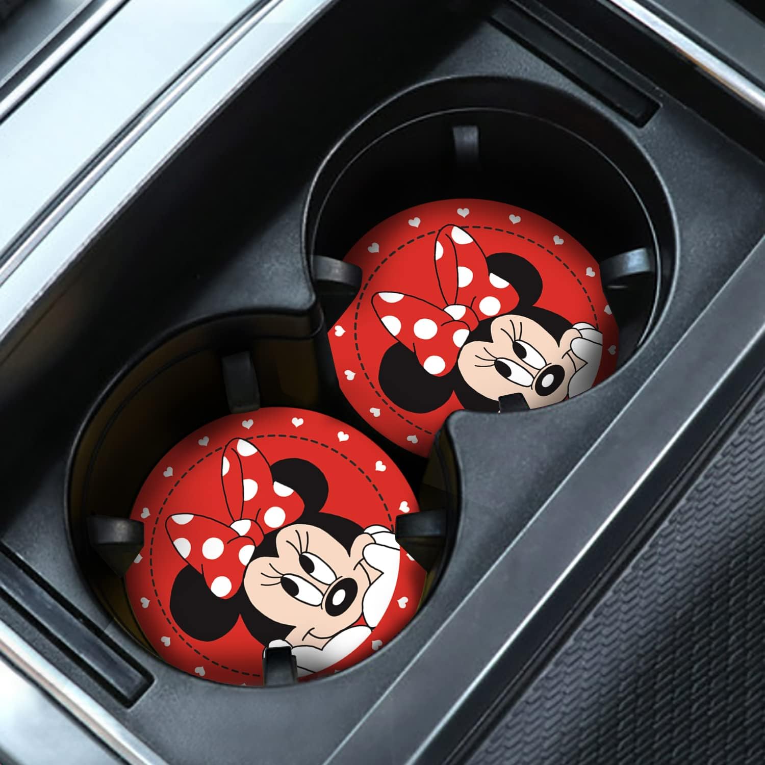 for Mickey Car Cup Holder Coasters,Cartoon Fans Cup Coasters for Car Cup  Holder,Mickey Mouse Car Cup Holder Insert,Souvenir/Gifts for Mickey