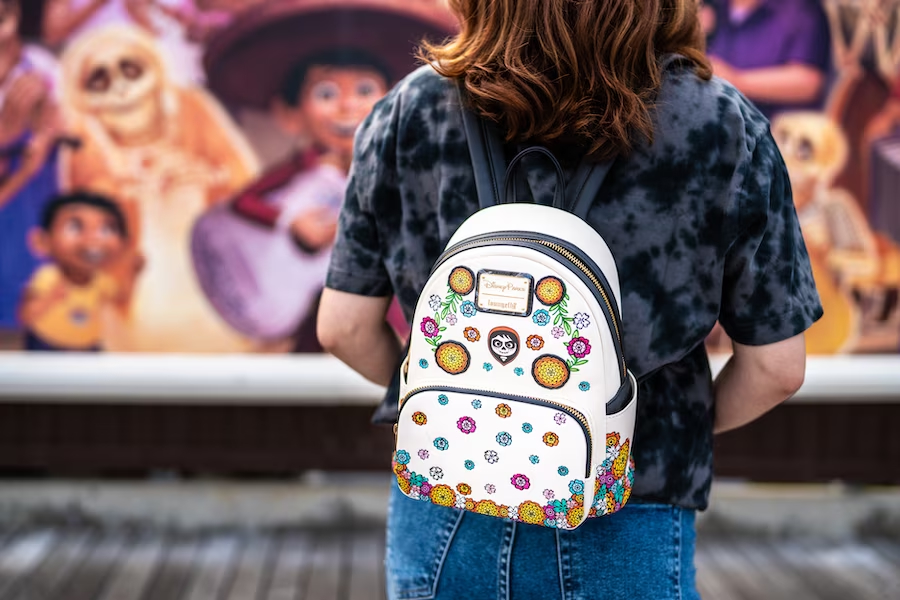 Loungefly Disney Pixar Coco Dia de Los Muertos AOP Mini Backpack