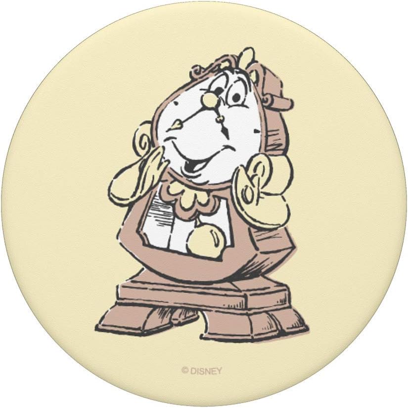 Disney Beauty and the Beast Cogsworth Retro PopSockets Grip and Stand for Phones and Tablets