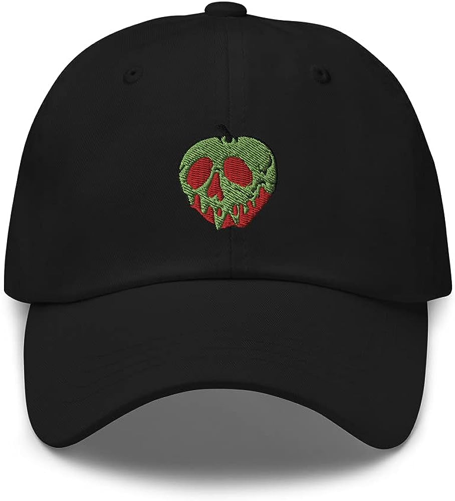 Poison Apple Embroidered Baseball Hat Cotton Adjustable Dad Hat, Disneybound Hat