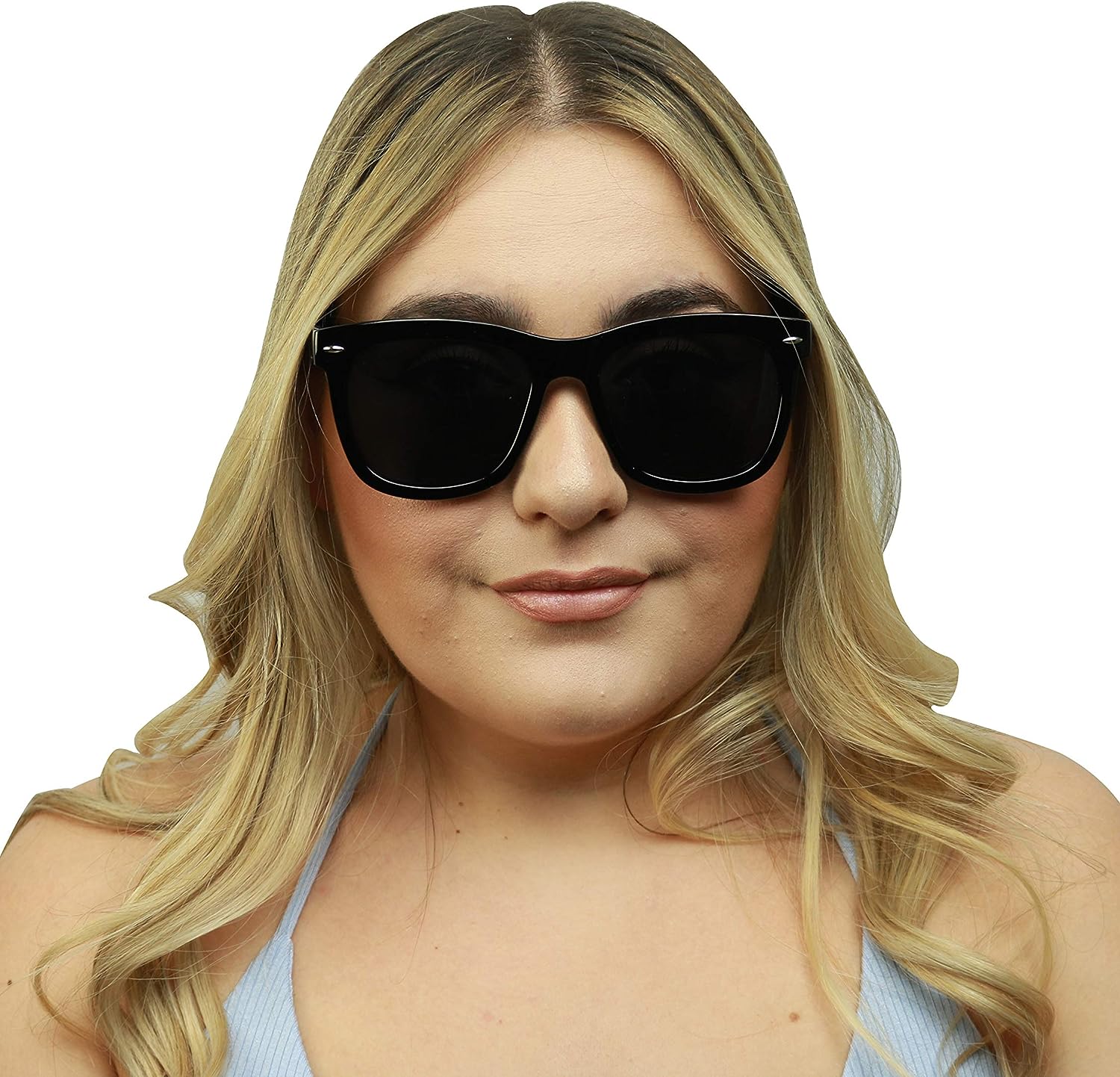 ShadyVEU Super Dark Black Sunglasses UV Protection Lens Spring Hinge 80s Vintage Retro Inspired Shades