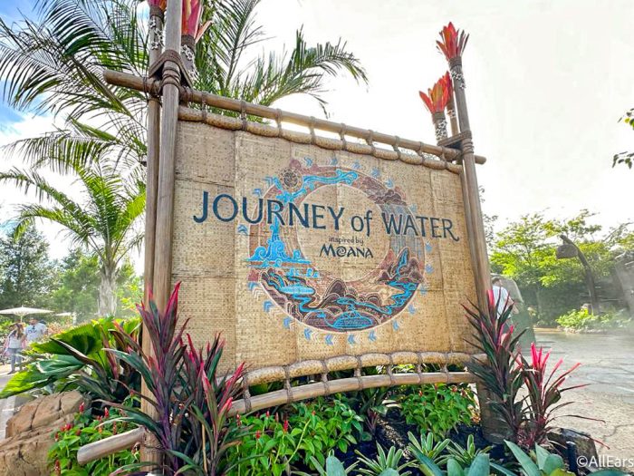2023 wdw atmo epcot journey of water inspired by moana entrance sign