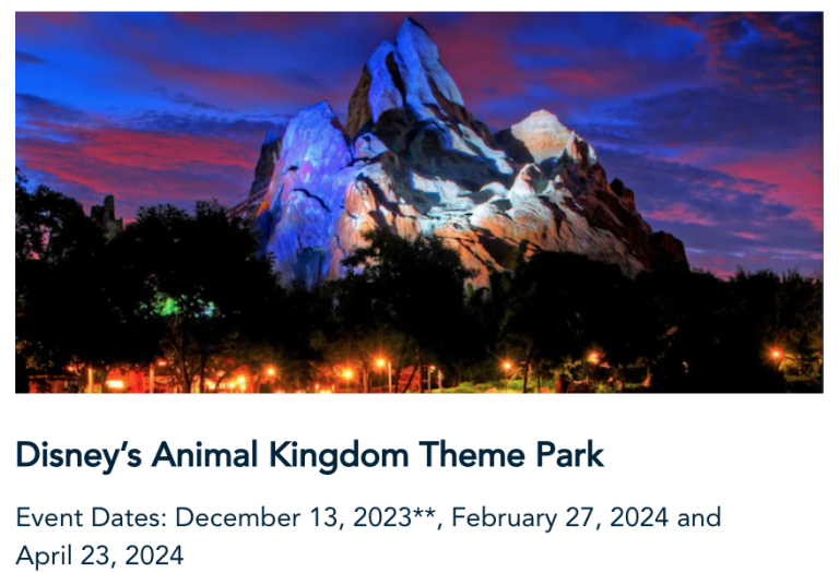NEWS Disney World Announces Dates for 2024 Moonlight Magic Events
