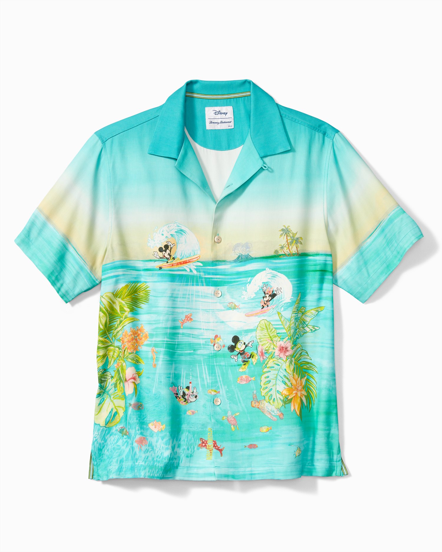 Disney Under the Sea Silk Camp Shirt front - AllEars.Net