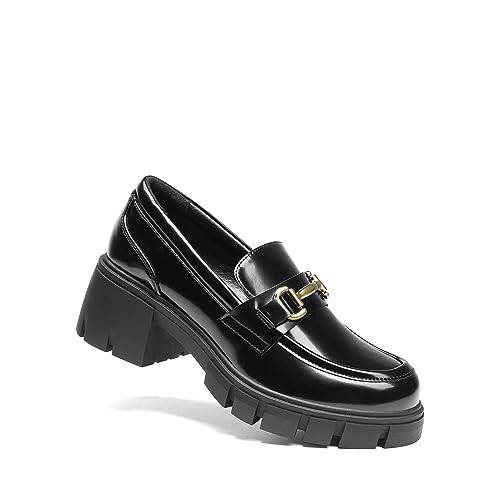 DREAM PAIRS Loafers for Women, Platform Chunky Loafers & Slip On Casual Shoes