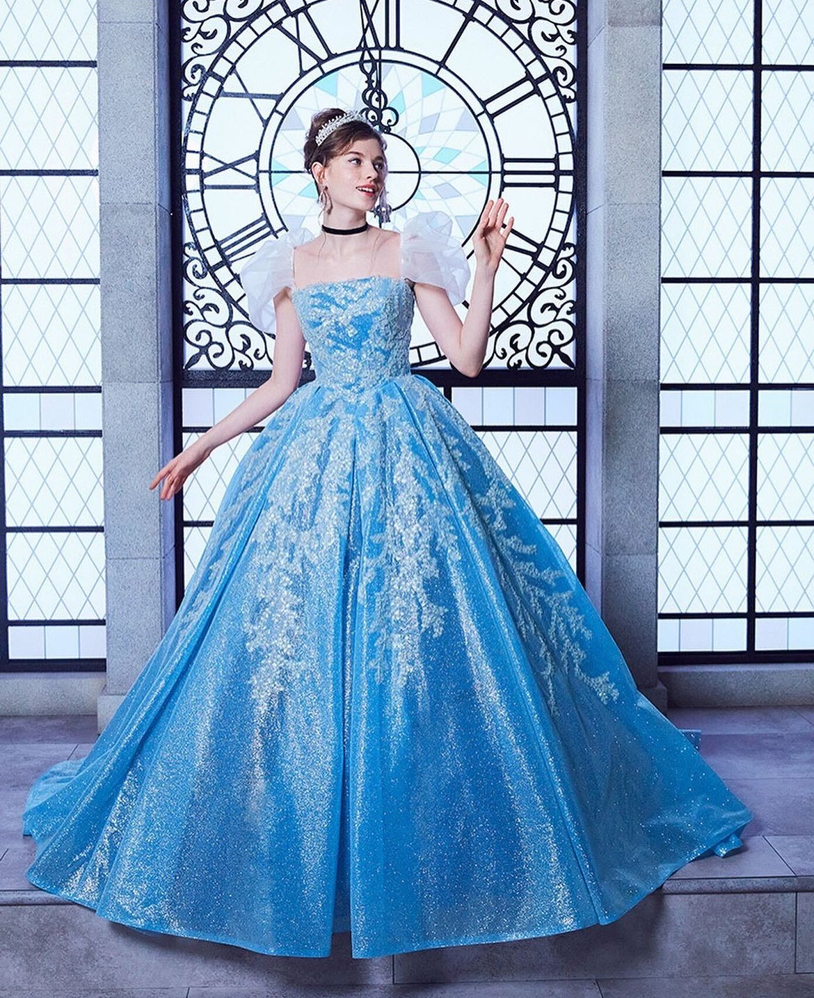 Blue cinderella wedding dress 2025