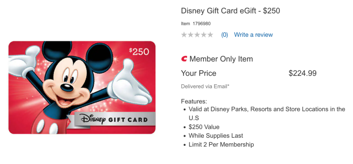 Costco Gift Cards for sale