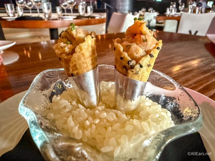 REVIEW: This Happy Hour May Have Just Changed The Way We Do Disney World 7 2025 WDW disney springs STK steakhouse Pastrami Salmon Cones