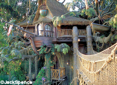 If you haven't seen this movie basically a family builds a big treehouse out of a shipwreck