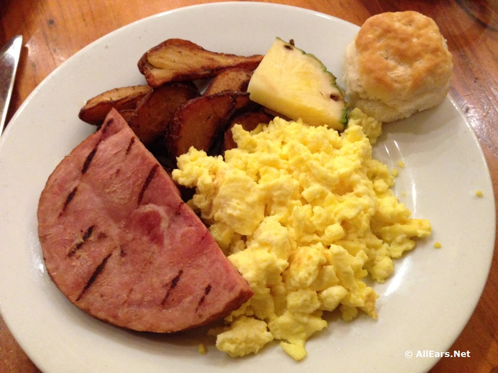 Breakfast: Two Eggs Any Style (scrambled) with Ham
