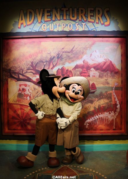 Adventurers Outpost is the only place you can regularly meet Mickey and Minnie together!